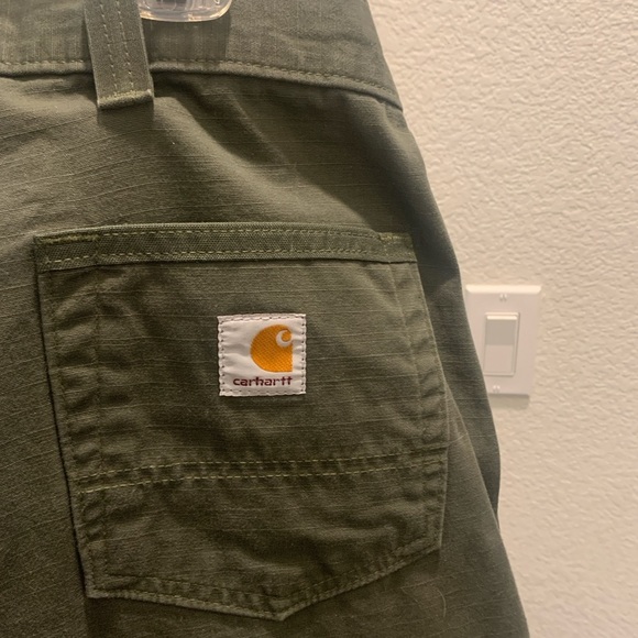Carhartt Green Cargo Pants Durable Utility Wear Big and Tall - Picture 3 of 4